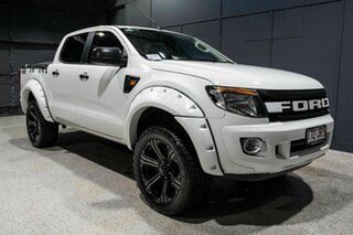 2013 Ford Ranger PX XL 3.2 (4x4) White 6 Speed Manual Double Cab Pick Up