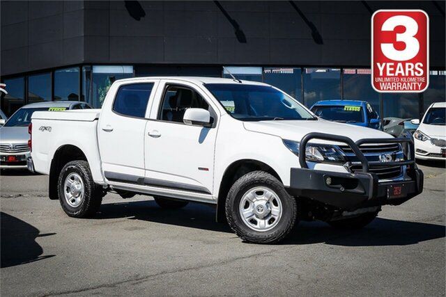 Used Holden Colorado RG MY18 LS Pickup Crew Cab Moorooka, 2018 Holden Colorado RG MY18 LS Pickup Crew Cab White 6 Speed Manual Utility
