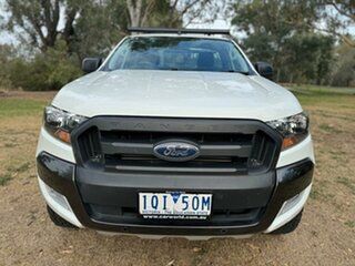 2016 Ford Ranger PX MkII XL Hi-Rider White 6 Speed Manual Cab Chassis.