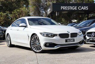 2018 BMW 4 Series F36 LCI 420i Gran Coupe Luxury Line White 8 Speed Sports Automatic Hatchback.