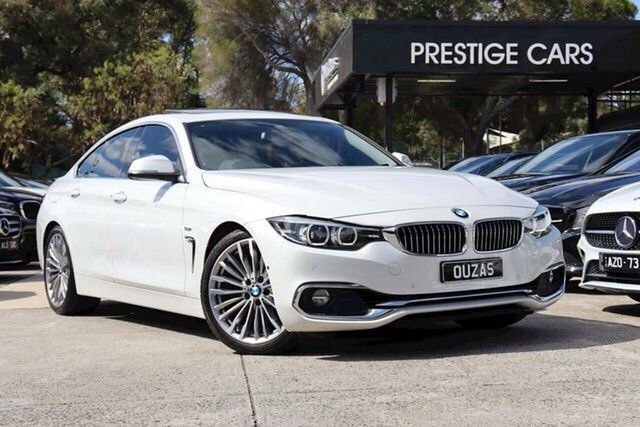 Used BMW 4 Series F36 LCI 420i Gran Coupe Luxury Line Balwyn, 2018 BMW 4 Series F36 LCI 420i Gran Coupe Luxury Line White 8 Speed Sports Automatic Hatchback