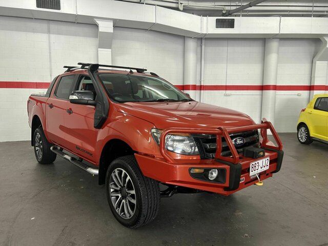 Used Ford Ranger PX Wildtrak Double Cab Clontarf, 2013 Ford Ranger PX Wildtrak Double Cab Orange 6 Speed Sports Automatic Utility