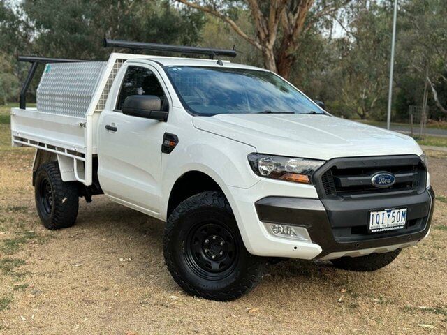 Used Ford Ranger PX MkII XL Hi-Rider Wodonga, 2016 Ford Ranger PX MkII XL Hi-Rider White 6 Speed Manual Cab Chassis