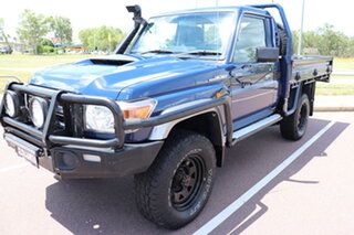 2019 Toyota Landcruiser VDJ79R GXL Midnight Blue 5 Speed Manual Cab Chassis