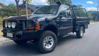 2004 Ford F250 RN XL (4x4) Blue Graphite 6 Speed Manual Super Cab Chassis.