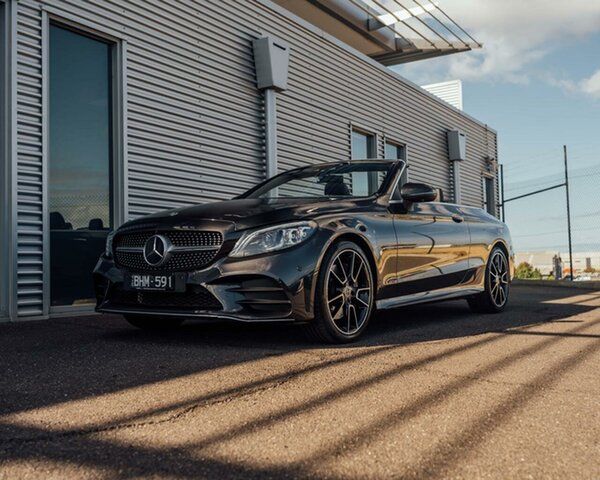 Used Mercedes-Benz C-Class A205 800+050MY C300 9G-Tronic Essendon Fields, 2020 Mercedes-Benz C-Class A205 800+050MY C300 9G-Tronic Black 9 Speed Sports Automatic Cabriolet