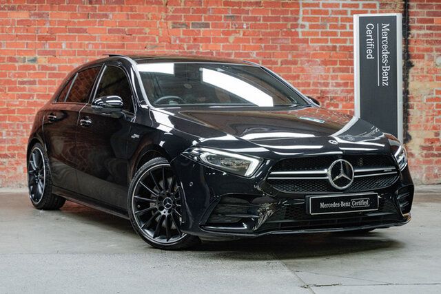 Certified Pre-Owned Mercedes-Benz A-Class W177 800+050MY A35 AMG SPEEDSHIFT DCT 4MATIC Mulgrave, 2020 Mercedes-Benz A-Class W177 800+050MY A35 AMG SPEEDSHIFT DCT 4MATIC Cosmos Black 7 Speed