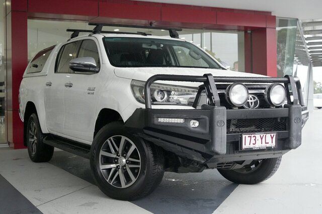 Pre-Owned Toyota Hilux GUN126R SR5 Double Cab North Lakes, 2018 Toyota Hilux GUN126R SR5 Double Cab Glacier White 6 Speed Sports Automatic Utility