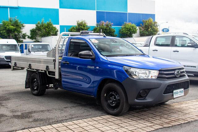 Used Toyota Hilux TGN121R Workmate 4x2 Robina, 2020 Toyota Hilux TGN121R Workmate 4x2 Blue 5 speed Manual Cab Chassis