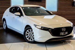 2023 Mazda 3 BP2H7A G20 SKYACTIV-Drive Pure White 6 Speed Sports Automatic Hatchback.