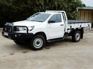 2017 Toyota Hilux GUN126R MY17 SR (4x4) White 6 Speed Automatic Cab Chassis.