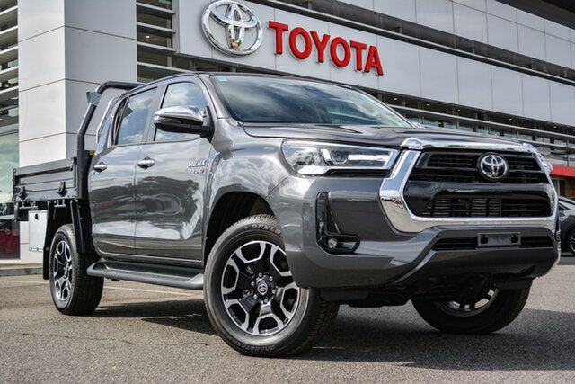 Pre-Owned Toyota Hilux GUN126R SR5 Double Cab South Morang, 2023 Toyota Hilux GUN126R SR5 Double Cab Graphite 6 Speed Sports Automatic Cab Chassis