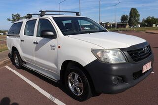 2012 Toyota Hilux TGN16R MY12 Workmate Double Cab 4x2 Glacier White 5 Speed Manual Dual Cab.