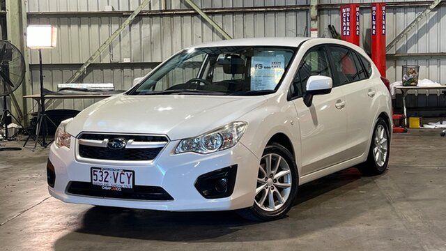 Used Subaru Impreza G4 MY14 2.0i Lineartronic AWD Rocklea, 2014 Subaru Impreza G4 MY14 2.0i Lineartronic AWD White 6 Speed Constant Variable Hatchback