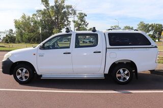 2012 Toyota Hilux TGN16R MY12 Workmate Double Cab 4x2 Glacier White 5 Speed Manual Dual Cab