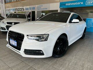 2014 Audi A5 8T MY14 S Tronic Quattro White 7 Speed Sports Automatic Dual Clutch Coupe.