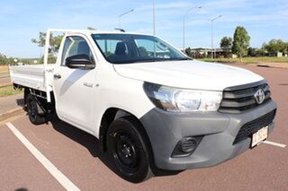 2016 Toyota Hilux GUN122R Workmate 4x2 Glacier White 5 Speed Manual Cab Chassis.