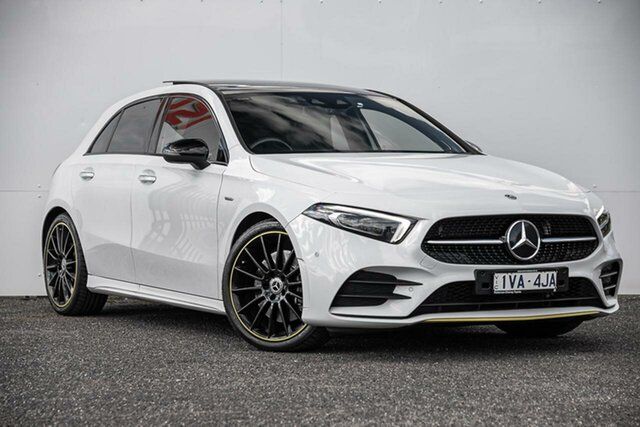 Pre-Owned Mercedes-Benz A-Class W177 A250 DCT Keysborough, 2019 Mercedes-Benz A-Class W177 A250 DCT White 7 Speed Sports Automatic Dual Clutch Hatchback