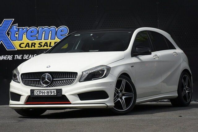 Used Mercedes-Benz A-Class W176 A250 D-CT Sport Campbelltown, 2013 Mercedes-Benz A-Class W176 A250 D-CT Sport White 7 Speed Sports Automatic Dual Clutch Hatchback