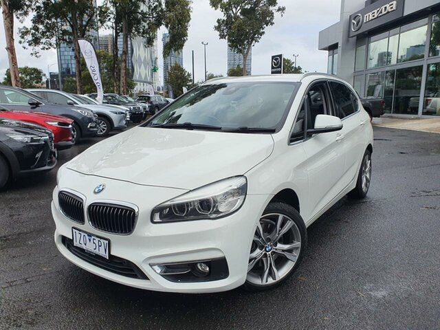 Used BMW 2 Series F45 220i Active Tourer Steptronic Luxury Line South Melbourne, 2015 BMW 2 Series F45 220i Active Tourer Steptronic Luxury Line Alpine White 8 Speed Automatic