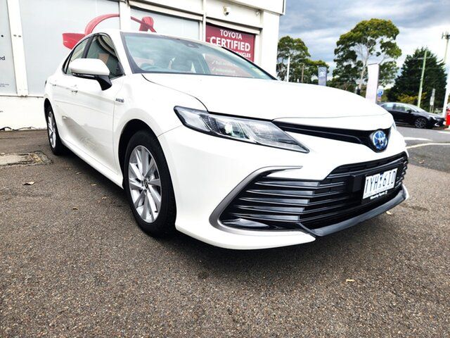 Pre-Owned Toyota Camry Axvh70R Ascent Ferntree Gully, 2023 Toyota Camry Axvh70R Ascent Glacier White 6 Speed Constant Variable Sedan Hybrid