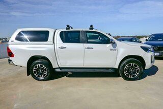 2020 Toyota Hilux GUN126R SR5 Double Cab Pearl White 6 Speed Sports Automatic Utility.
