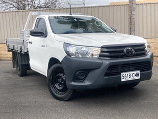 2019 Toyota Hilux TGN121R MY19 Upgrade Workmate White 6 Speed Automatic Cab Chassis.