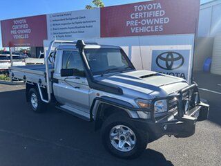 2022 Toyota Landcruiser VDJ79R GXL Silver Pearl 5 Speed Manual Cab Chassis.