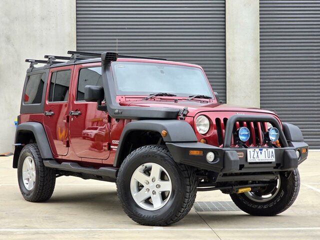 Used Jeep Wrangler JK MY2012 Unlimited Sport Thomastown, 2012 Jeep Wrangler JK MY2012 Unlimited Sport Red 6 Speed Manual Softtop