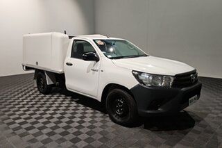2018 Toyota Hilux GUN122R Workmate 4x2 White 5 speed Manual Cab Chassis.