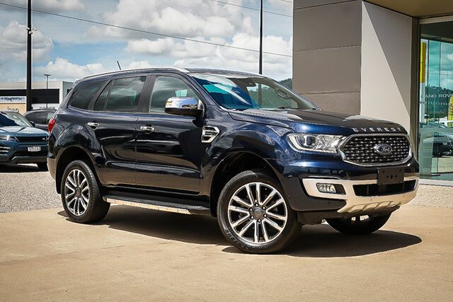 Used Ford Everest UA II 2021.25MY Titanium Townsville, 2021 Ford Everest UA II 2021.25MY Titanium Blue 10 Speed Sports Automatic SUV