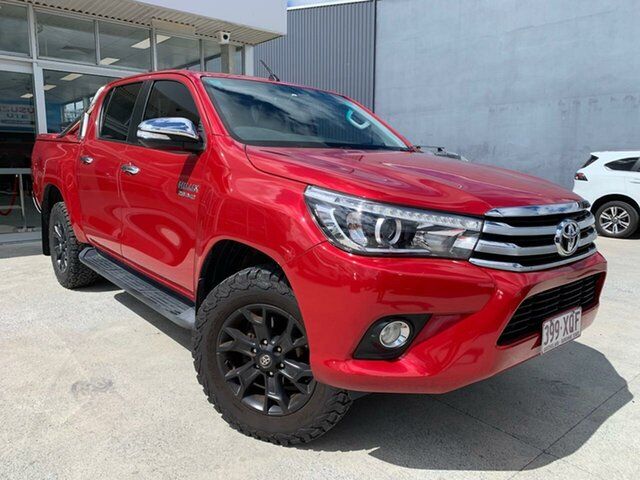 Used Toyota Hilux GUN126R SR5 Double Cab Beaudesert, 2016 Toyota Hilux GUN126R SR5 Double Cab Red 6 Speed Sports Automatic Utility