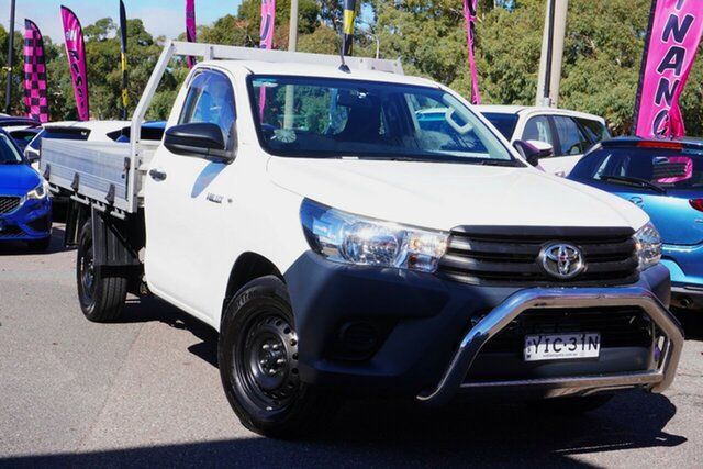 Used Toyota Hilux TGN121R Workmate 4x2 Phillip, 2018 Toyota Hilux TGN121R Workmate 4x2 White 6 Speed Sports Automatic Cab Chassis