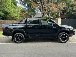 2018 Toyota Hilux GUN126R Rugged X Double Cab Eclipse Black 6 Speed Sports Automatic Utility.