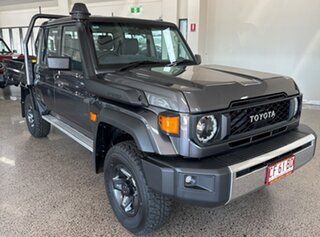 2024 Toyota Landcruiser Vdjl79R GXL Double Cab Charcoal 5 Speed Manual Cab Chassis.