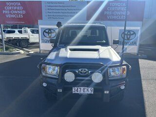 2022 Toyota Landcruiser VDJ79R GXL Silver Pearl 5 Speed Manual Cab Chassis.