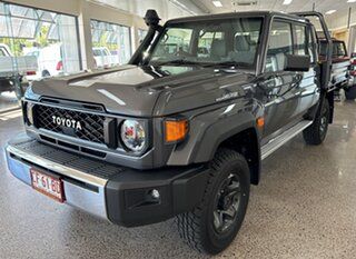 2024 Toyota Landcruiser Vdjl79R GXL Double Cab Charcoal 5 Speed Manual Cab Chassis