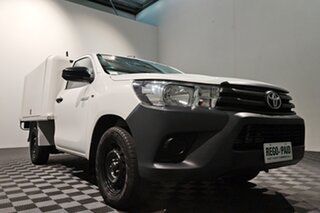 2018 Toyota Hilux GUN122R Workmate 4x2 White 5 speed Manual Cab Chassis.