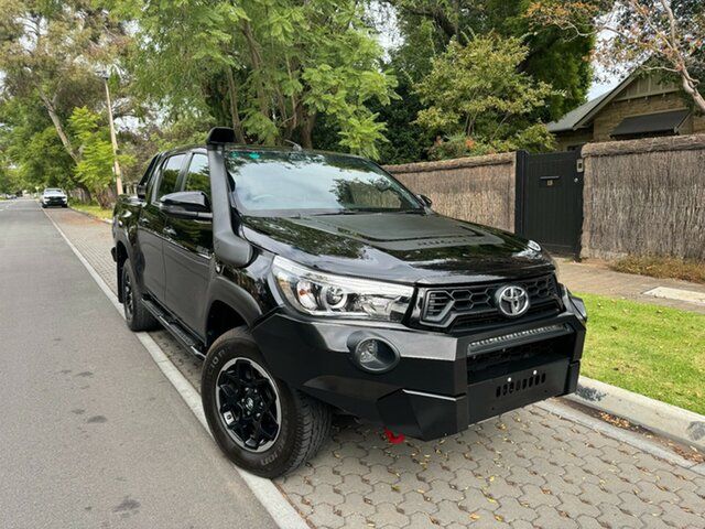 Pre-Owned Toyota Hilux GUN126R Rugged X Double Cab Hawthorn, 2018 Toyota Hilux GUN126R Rugged X Double Cab Eclipse Black 6 Speed Sports Automatic Utility