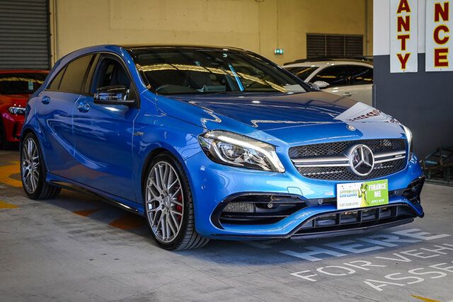 Used Mercedes-Benz A-Class W176 807MY A45 AMG SPEEDSHIFT DCT 4MATIC Aspley, 2017 Mercedes-Benz A-Class W176 807MY A45 AMG SPEEDSHIFT DCT 4MATIC Blue 7 Speed