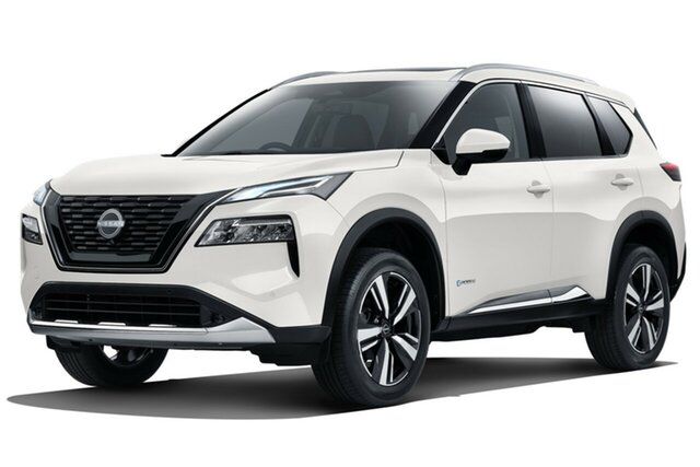 New Nissan X-Trail T33 MY23 Ti e-4ORCE e-POWER Wangaratta, 2024 Nissan X-Trail T33 MY23 Ti e-4ORCE e-POWER Ivory Pearl 1 Speed Automatic Wagon