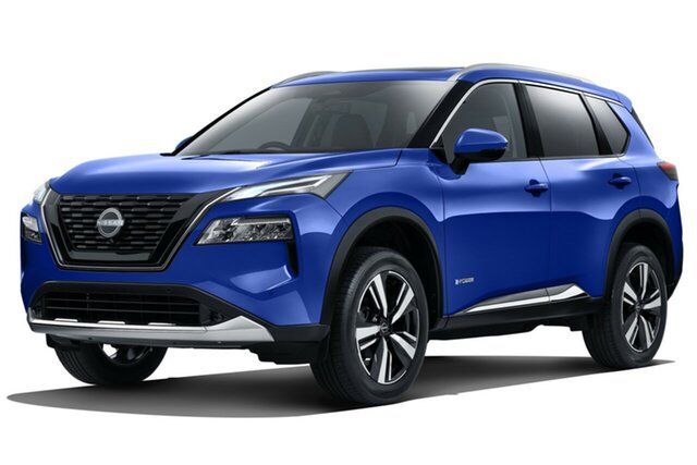 New Nissan X-Trail T33 MY23 Ti e-4ORCE e-POWER Wangaratta, 2024 Nissan X-Trail T33 MY23 Ti e-4ORCE e-POWER Caspian Blue 1 Speed Automatic Wagon