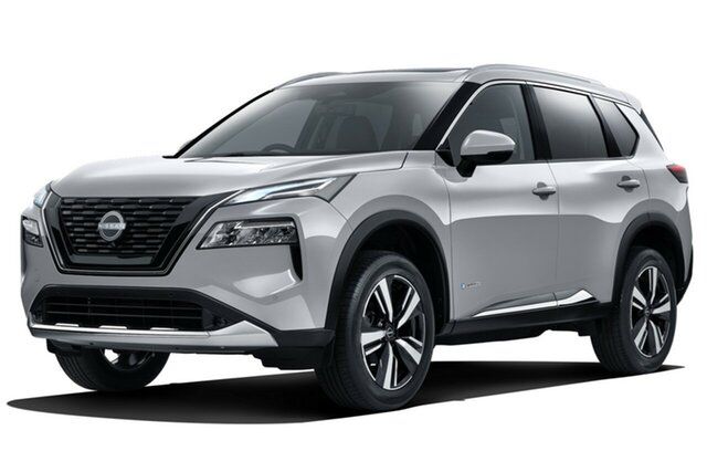 New Nissan X-Trail T33 MY23 Ti e-4ORCE e-POWER Wangaratta, 2024 Nissan X-Trail T33 MY23 Ti e-4ORCE e-POWER Brilliant Silver 1 Speed Automatic Wagon