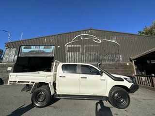 2019 Toyota Hilux GUN126R SR Double Cab White 6 Speed Sports Automatic Cab Chassis.