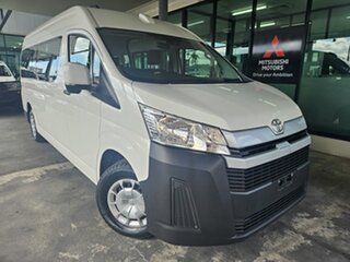 2022 Toyota HiAce GDH322R Commuter High Roof Super LWB White 6 Speed Sports Automatic Bus.