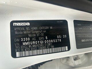 2020 Mazda BT-50 XT 4X4 (5YR) MY18 White 6 Speed Automatic Dual Cab