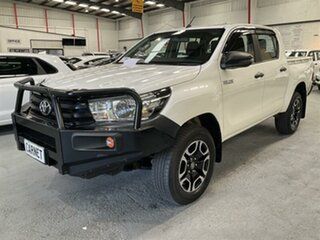 2018 Toyota Hilux GUN125R MY17 Workmate (4x4) White 6 Speed Automatic Dual Cab Utility.