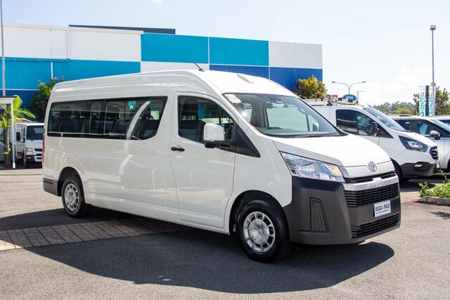 Used Toyota HiAce GDH322R Commuter High Roof Super LWB Robina, 2023 Toyota HiAce GDH322R Commuter High Roof Super LWB White 6 speed Automatic Bus