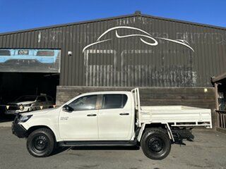 2019 Toyota Hilux GUN126R SR Double Cab White 6 Speed Sports Automatic Cab Chassis