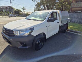 2019 Toyota Hilux TGN121R MY19 Workmate White 5 Speed Manual Cab Chassis.